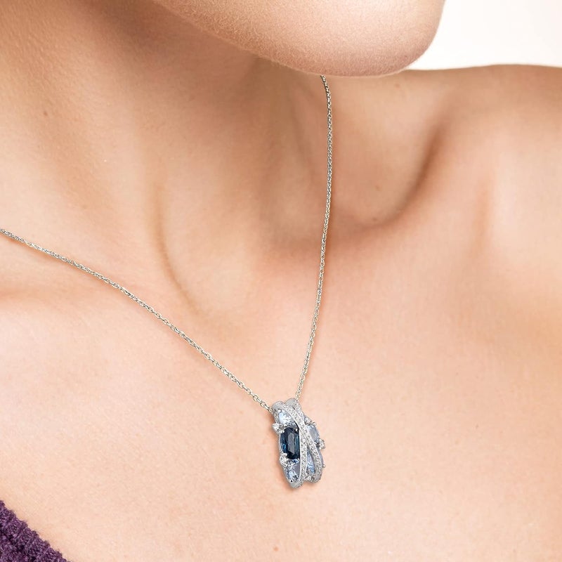 Santuzza 925 Sterling Silver Cubic Zirconia Twisted Pendant for Women - Image 5